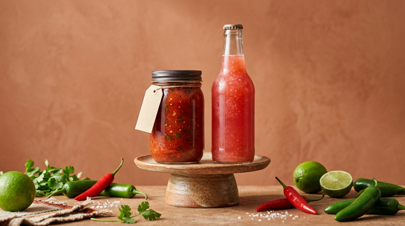 An emerging Hispanic-market brand styled in a warm editorial product shoot